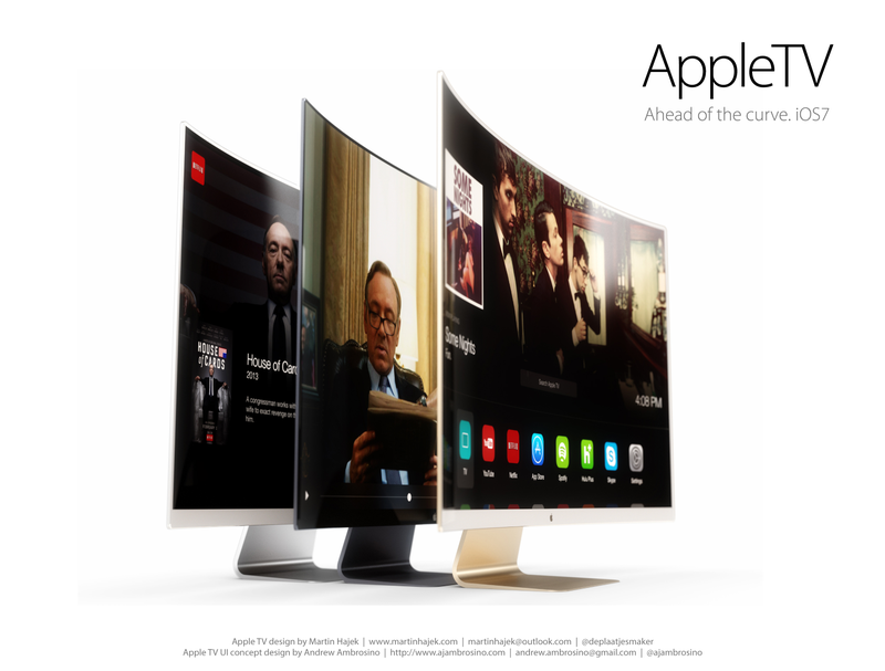 Illustration for article titled I would totally buy this awesome Apple curved HDTV
